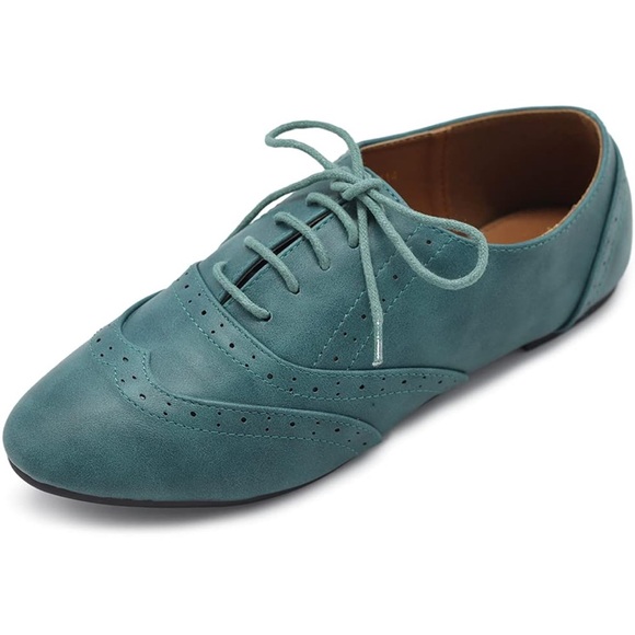 Women’s teal blue oxfords size 7.5 - Picture 7 of 8